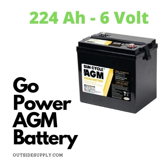 Picture of 224 AMP HOUR AGM SOLAR BATTERY 6 VOLT
