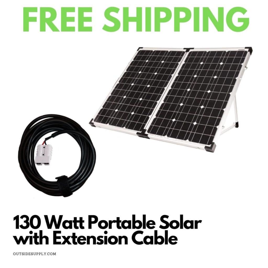 Picture of 130 Watt Portable Solar Kit with 30 foot extension cable