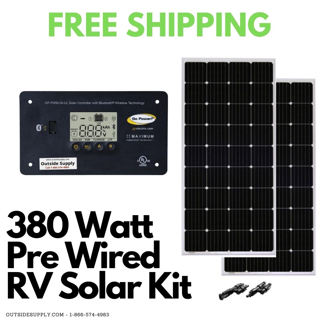 Picture of 380 Watt RV Pre Wired Solar Kit