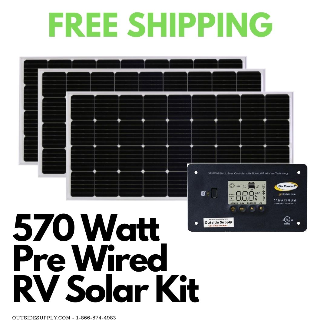 Picture of 570 Watt RV Pre Wired Solar Kit